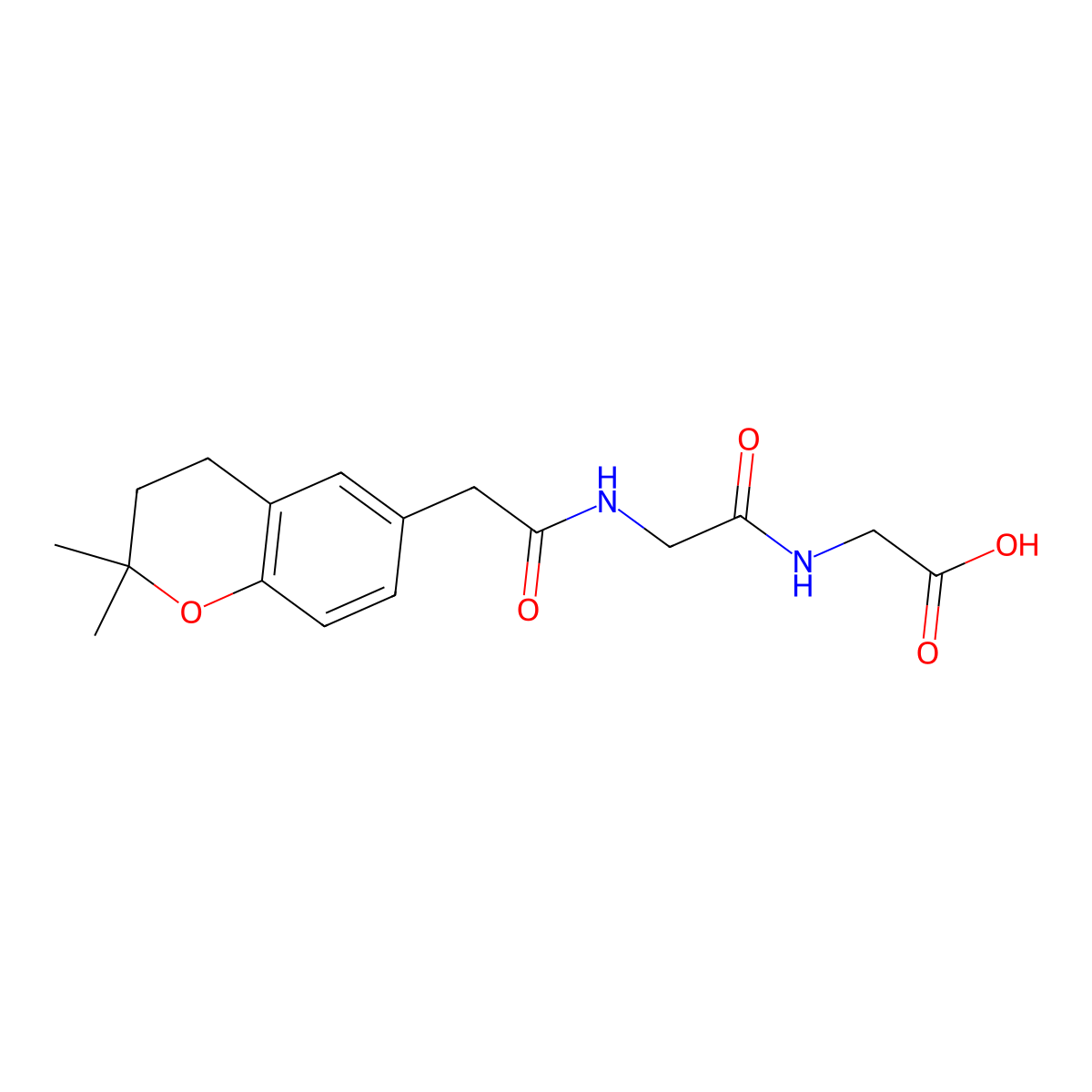 N-[(2,2-dimethyl-3,4-dihydro-2H-chromen-6-yl)acetyl]glycylglycine molecular structure, CAS 1574289-75-0