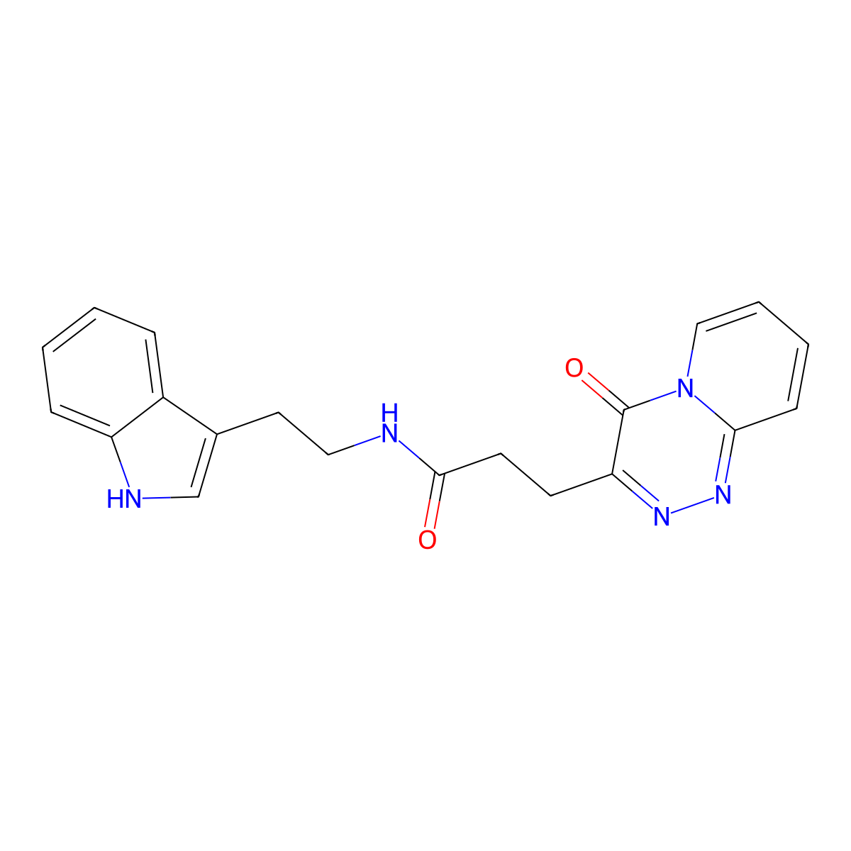 N-[2-(1H-indol-3-yl)ethyl]-3-(4-oxo-4H-pyrido[2,1-c][1,2,4]triazin-3-yl)propanamide molecular structure, CAS 1574289-87-4