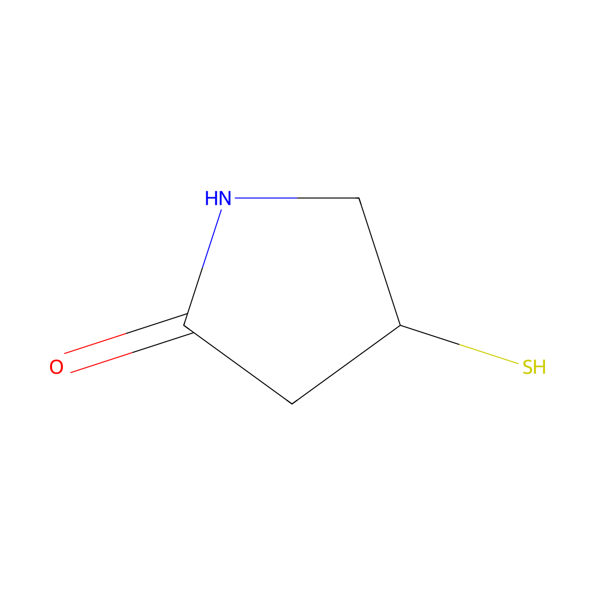 (R)-4-Mercapto-2-pyrrolidone molecular structure, CAS 157429-42-0