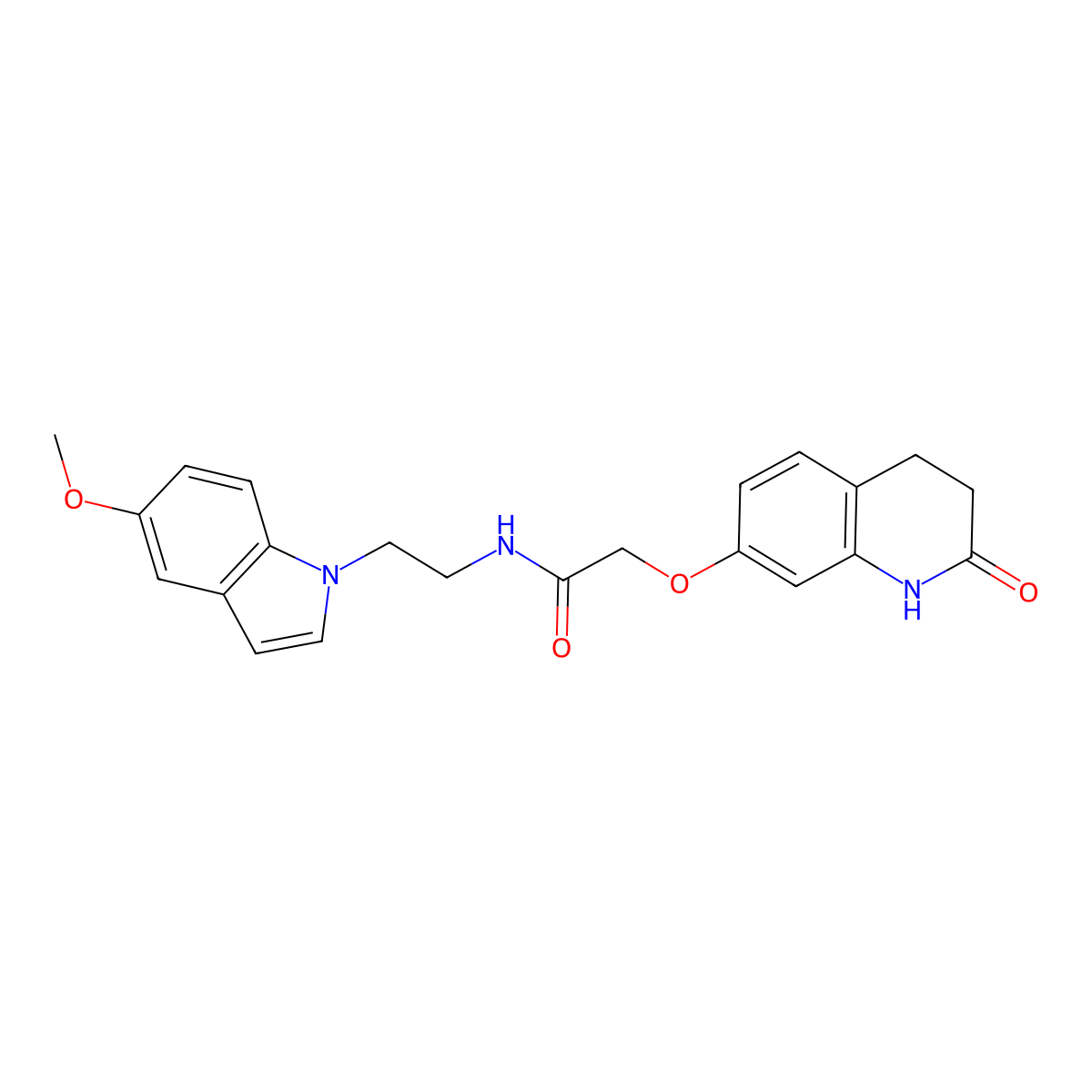 2-[(2-hydroxy-3,4-dihydroquinolin-7-yl)oxy]-N-[2-(5-methoxy-1H-indol-1-yl)ethyl]acetamide molecular structure, CAS 1574290-01-9