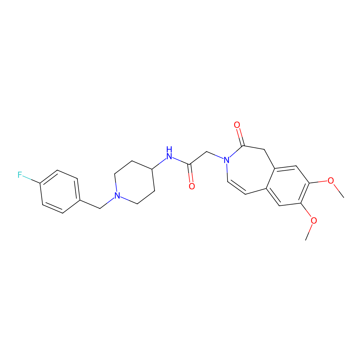 2-(7,8-dimethoxy-2-oxo-1,2-dihydro-3H-3-benzazepin-3-yl)-N-[1-(4-fluorobenzyl)piperidin-4-yl]acetamide molecular structure, CAS 1574290-57-5