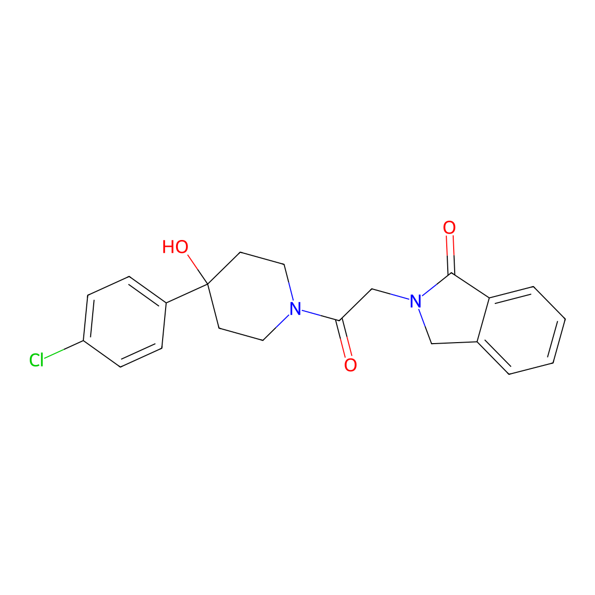 2-{2-[4-(4-chlorophenyl)-4-hydroxypiperidin-1-yl]-2-oxoethyl}-2,3-dihydro-1H-isoindol-1-one molecular structure, CAS 1574290-71-3