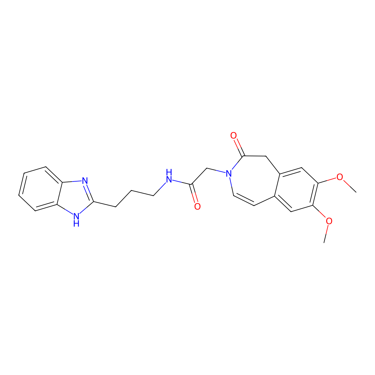 N-[3-(1H-benzimidazol-2-yl)propyl]-2-(7,8-dimethoxy-2-oxo-1,2-dihydro-3H-3-benzazepin-3-yl)acetamide molecular structure, CAS 1574291-92-1