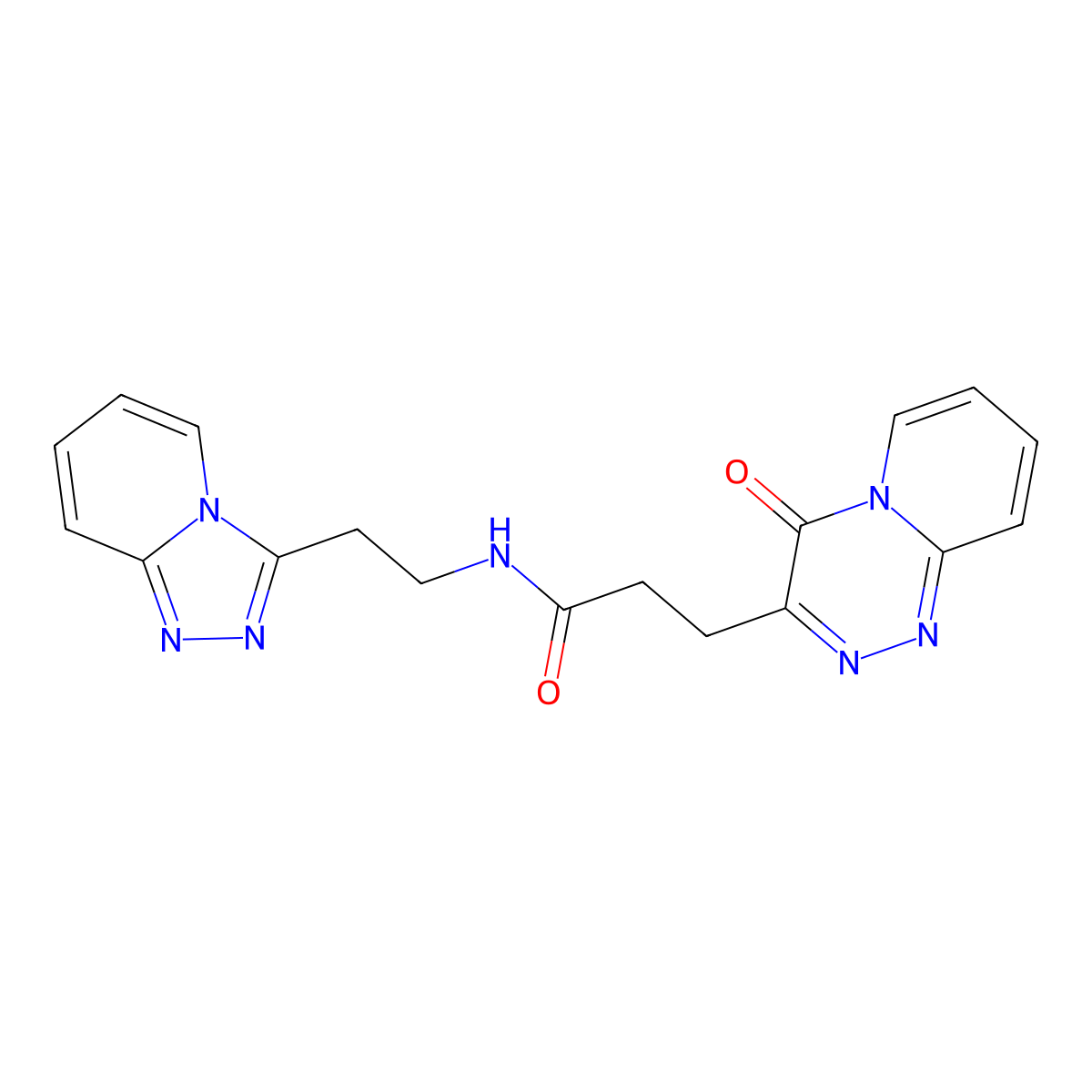 3-(4-oxo-4H-pyrido[2,1-c][1,2,4]triazin-3-yl)-N-[2-([1,2,4]triazolo[4,3-a]pyridin-3-yl)ethyl]propanamide molecular structure, CAS 1574292-43-5