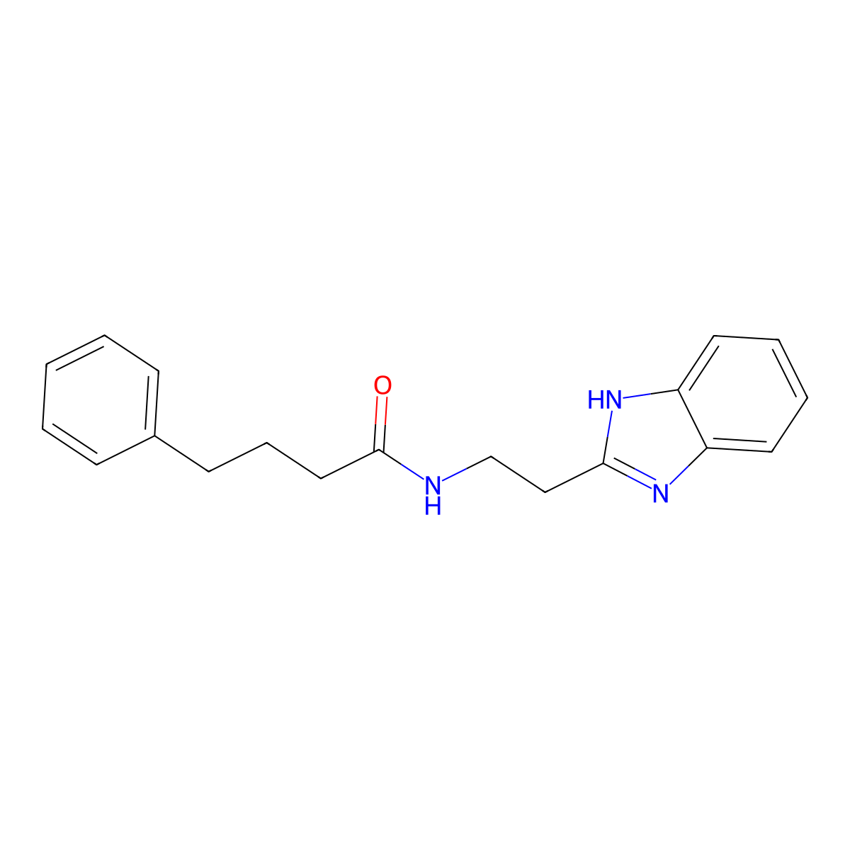 N-[2-(1H-benzimidazol-2-yl)ethyl]-4-phenylbutanamide molecular structure, CAS 1574293-87-0