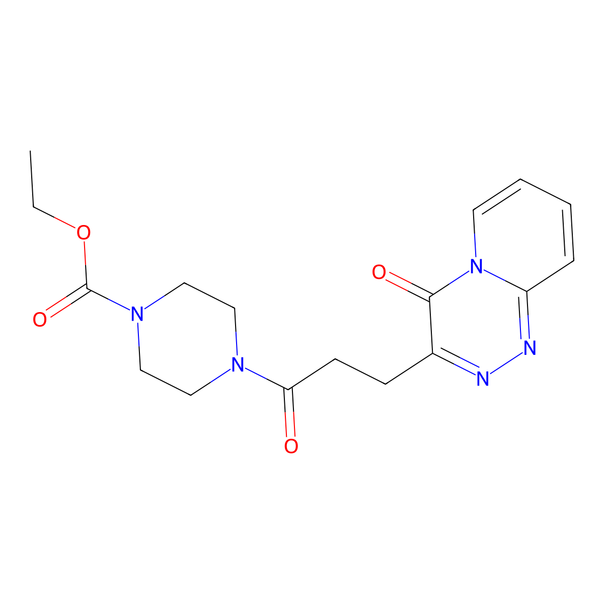 ethyl 4-[3-(4-oxo-4H-pyrido[2,1-c][1,2,4]triazin-3-yl)propanoyl]piperazine-1-carboxylate molecular structure, CAS 1574295-32-1