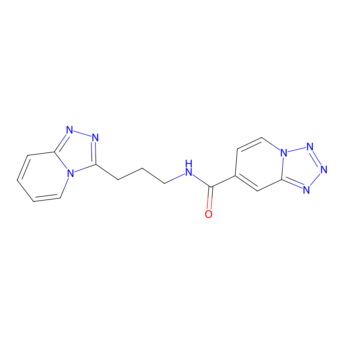 N-[3-([1,2,4]triazolo[4,3-a]pyridin-3-yl)propyl]tetrazolo[1,5-a]pyridine-7-carboxamide molecular structure, CAS 1574296-17-5