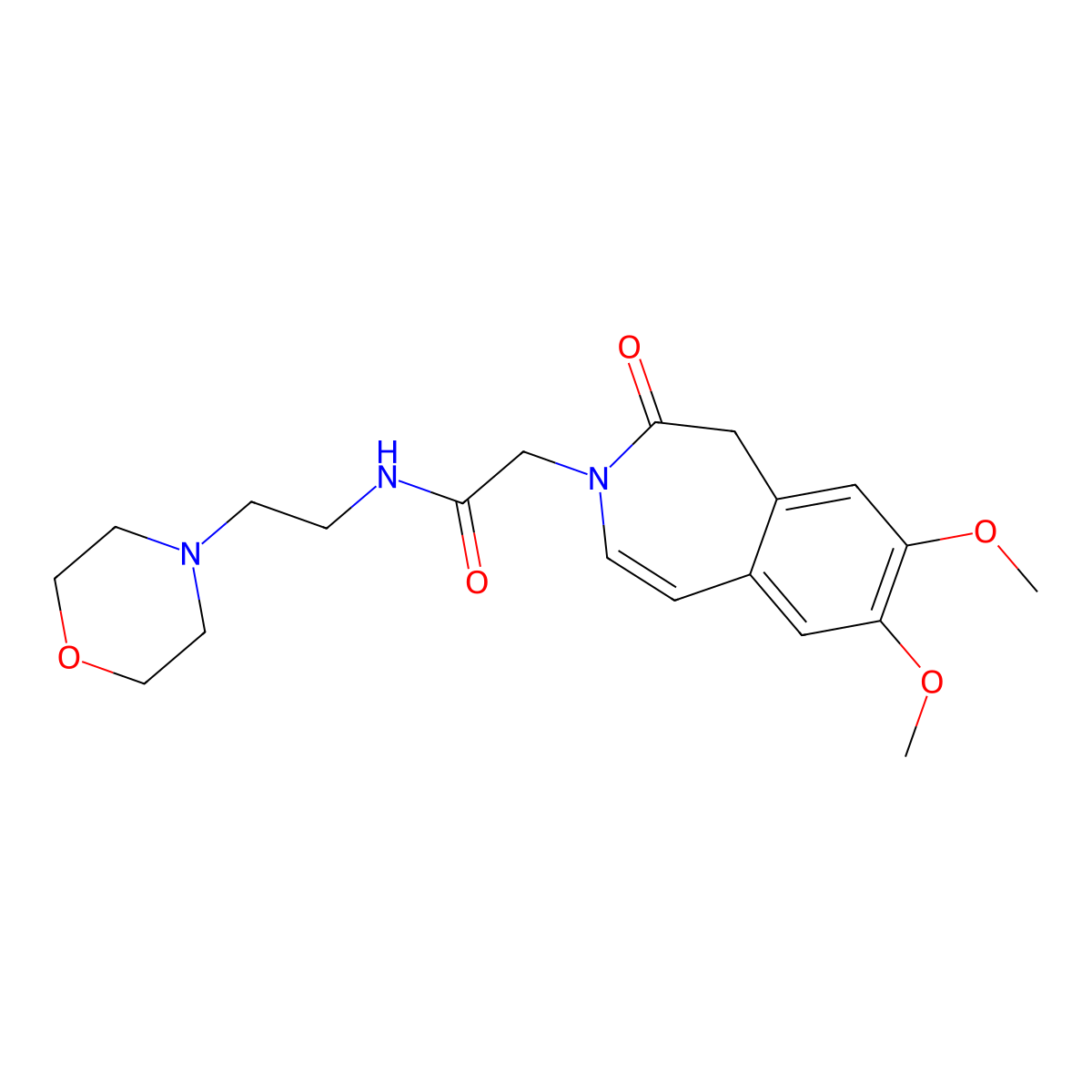 2-(7,8-dimethoxy-2-oxo-1,2-dihydro-3H-3-benzazepin-3-yl)-N-[2-(morpholin-4-yl)ethyl]acetamide molecular structure, CAS 1574296-54-0
