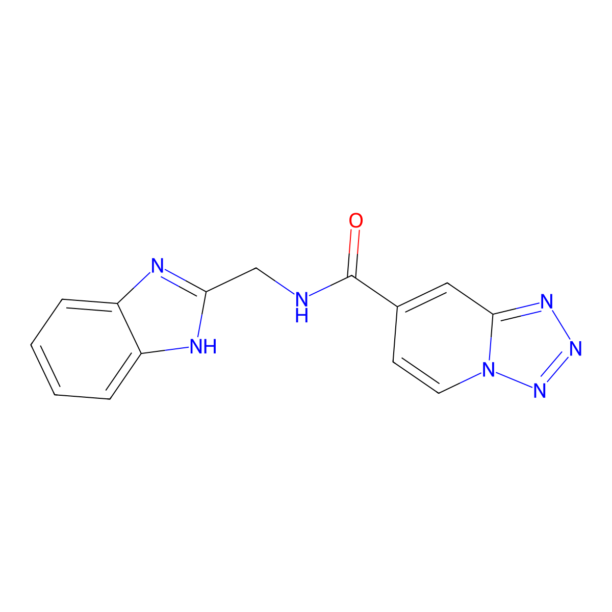 N-(1H-benzimidazol-2-ylmethyl)tetrazolo[1,5-a]pyridine-7-carboxamide molecular structure, CAS 1574296-59-5