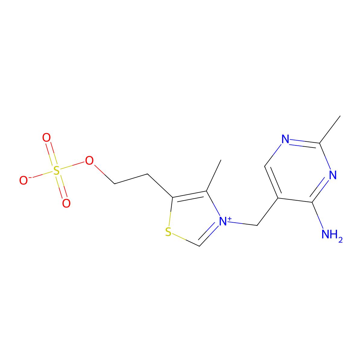 Thiamine sulfate molecular structure, CAS 15743-04-1