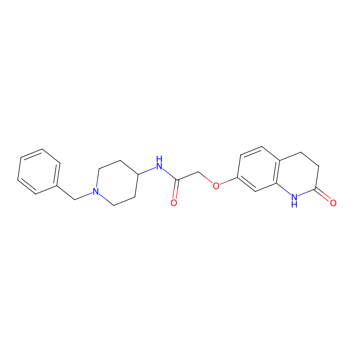 N-(1-benzylpiperidin-4-yl)-2-[(2-hydroxy-3,4-dihydroquinolin-7-yl)oxy]acetamide molecular structure, CAS 1574300-50-7