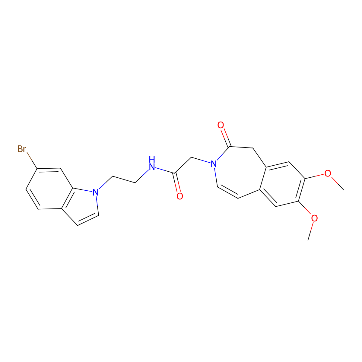 N-[2-(6-bromo-1H-indol-1-yl)ethyl]-2-(7,8-dimethoxy-2-oxo-1,2-dihydro-3H-3-benzazepin-3-yl)acetamide molecular structure, CAS 1574300-54-1