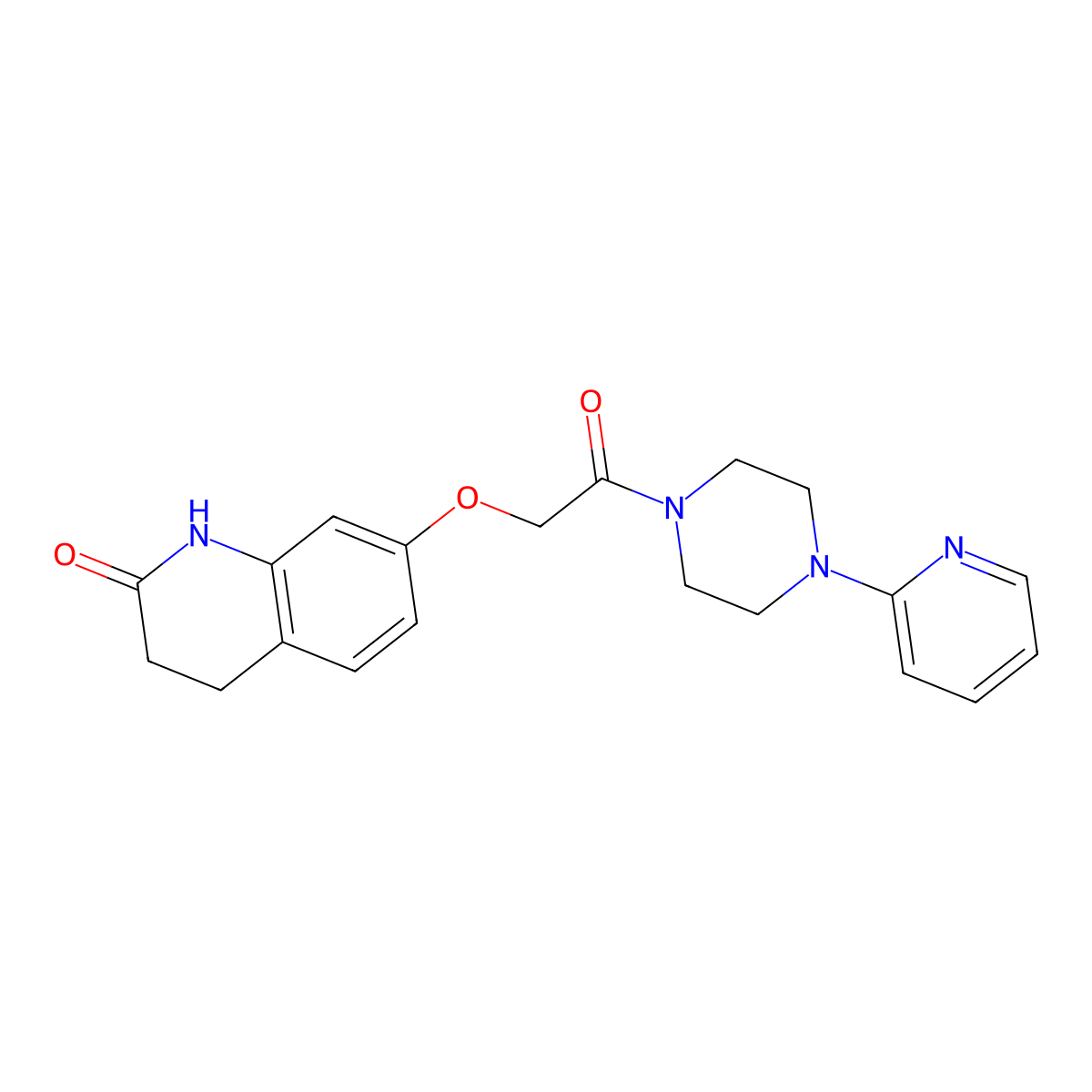 2-[(2-Hydroxy-3,4-dihydroquinolin-7-yl)oxy]-1-[4-(pyridin-2-yl)piperazin-1-yl]ethanone molecular structure, CAS 1574300-76-7