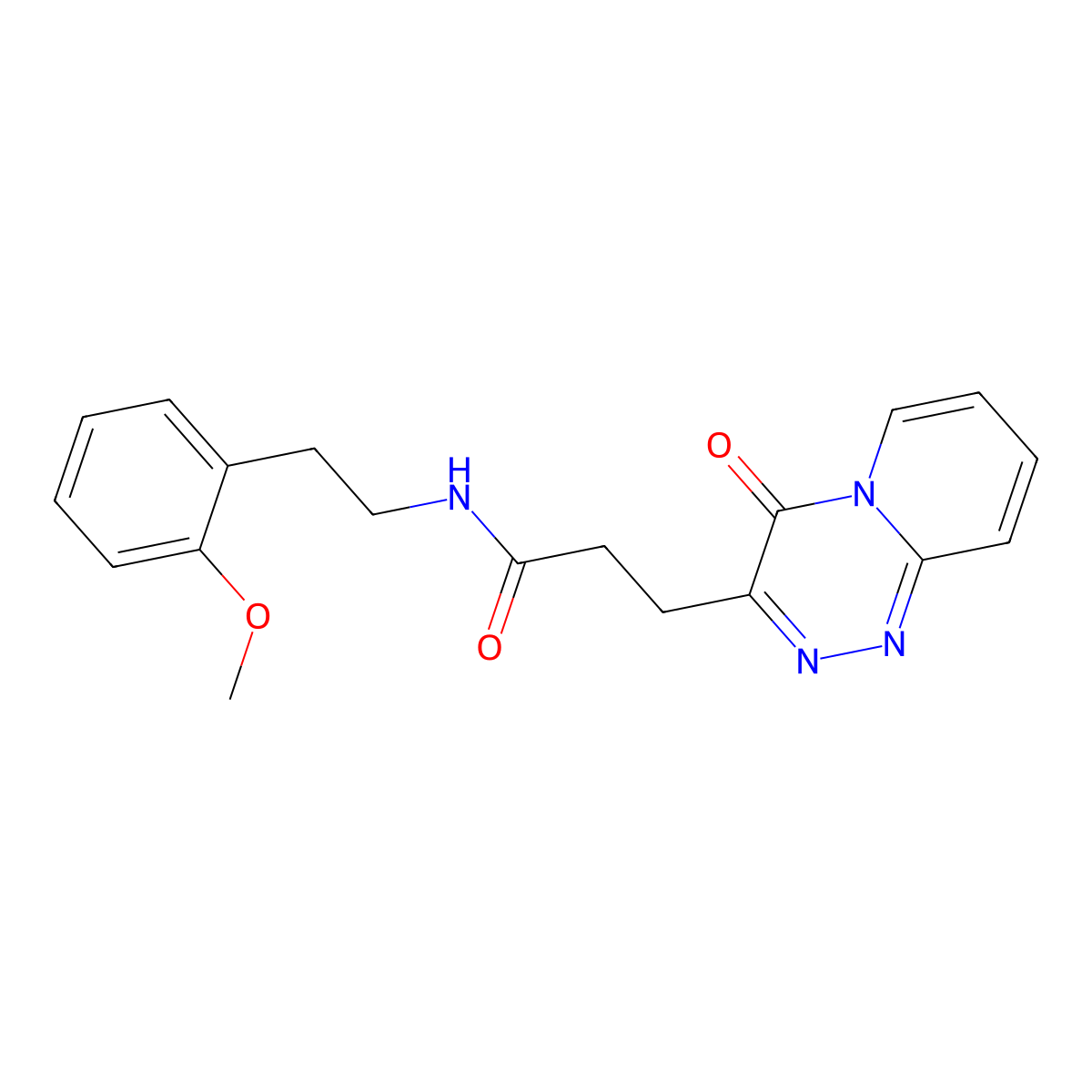 N-(2-methoxyphenethyl)-3-(4-oxo-4H-pyrido[2,1-c][1,2,4]triazin-3-yl)propanamide molecular structure, CAS 1574301-99-7