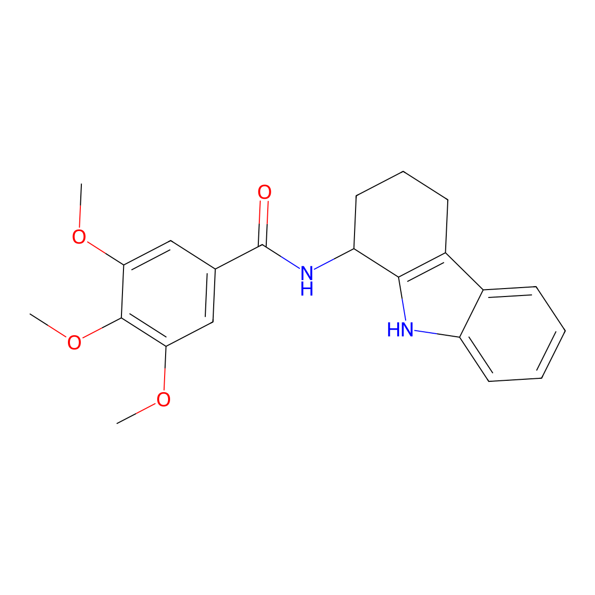 3,4,5-trimethoxy-N-(2,3,4,9-tetrahydro-1H-carbazol-1-yl)benzamide molecular structure, CAS 1574302-00-3