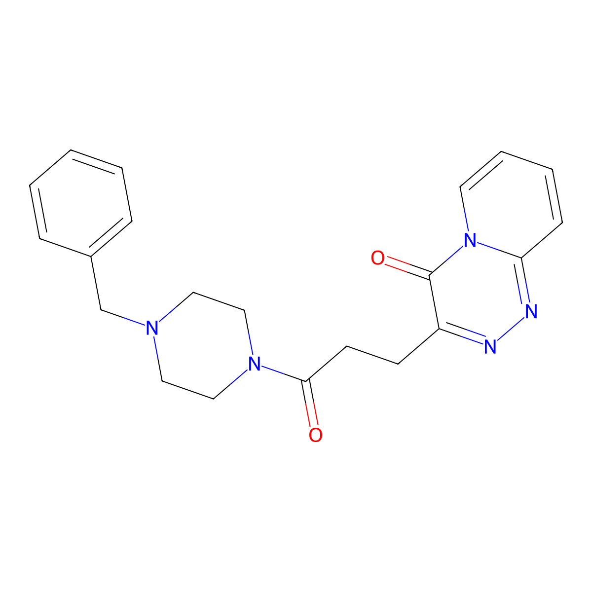3-[3-(4-benzylpiperazino)-3-oxopropyl]-4H-pyrido[2,1-c][1,2,4]triazin-4-one molecular structure, CAS 1574302-66-1