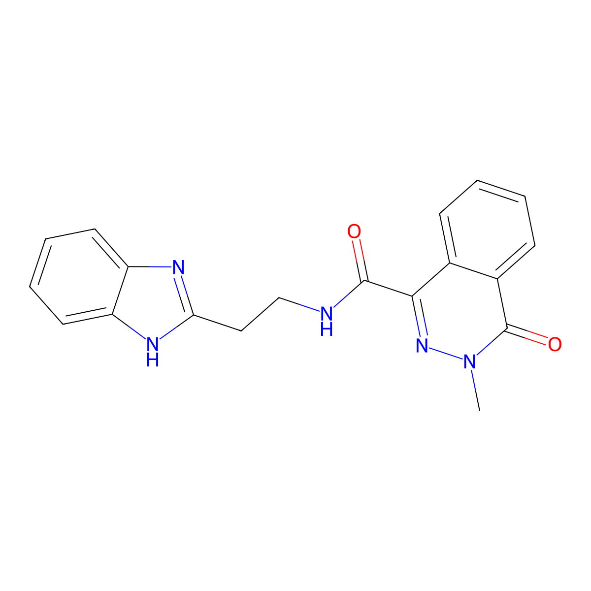N-[2-(1H-1,3-benzimidazol-2-yl)ethyl]-3-methyl-4-oxo-3,4-dihydro-1-phthalazinecarboxamide molecular structure, CAS 1574302-73-0