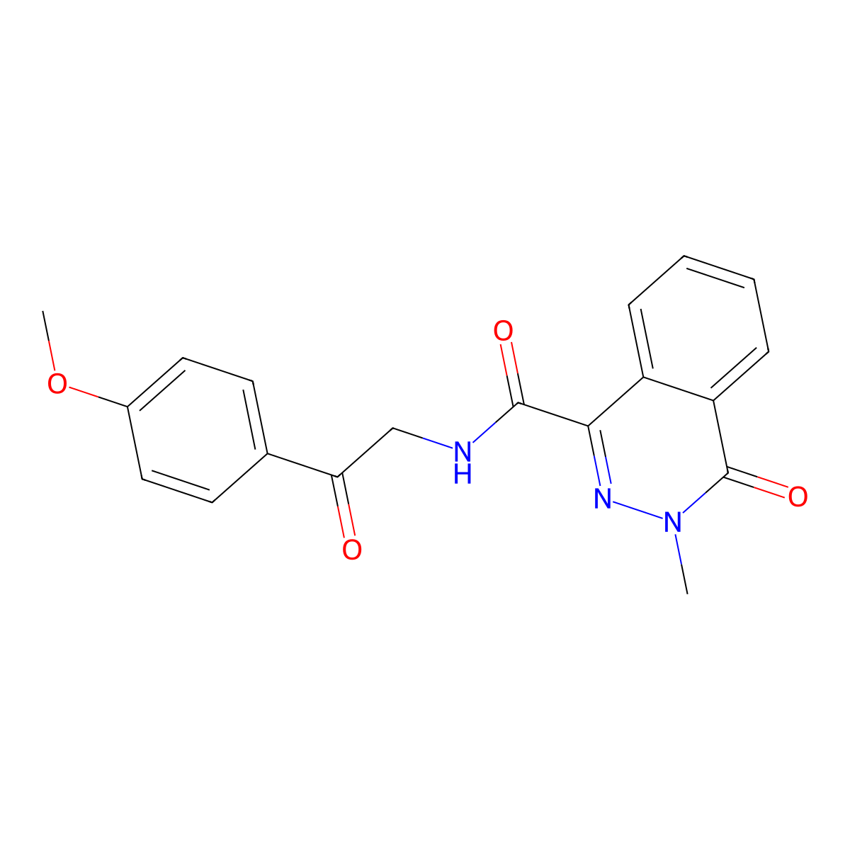 N-[2-(4-methoxyphenyl)-2-oxoethyl]-3-methyl-4-oxo-3,4-dihydrophthalazine-1-carboxamide molecular structure, CAS 1574302-76-3