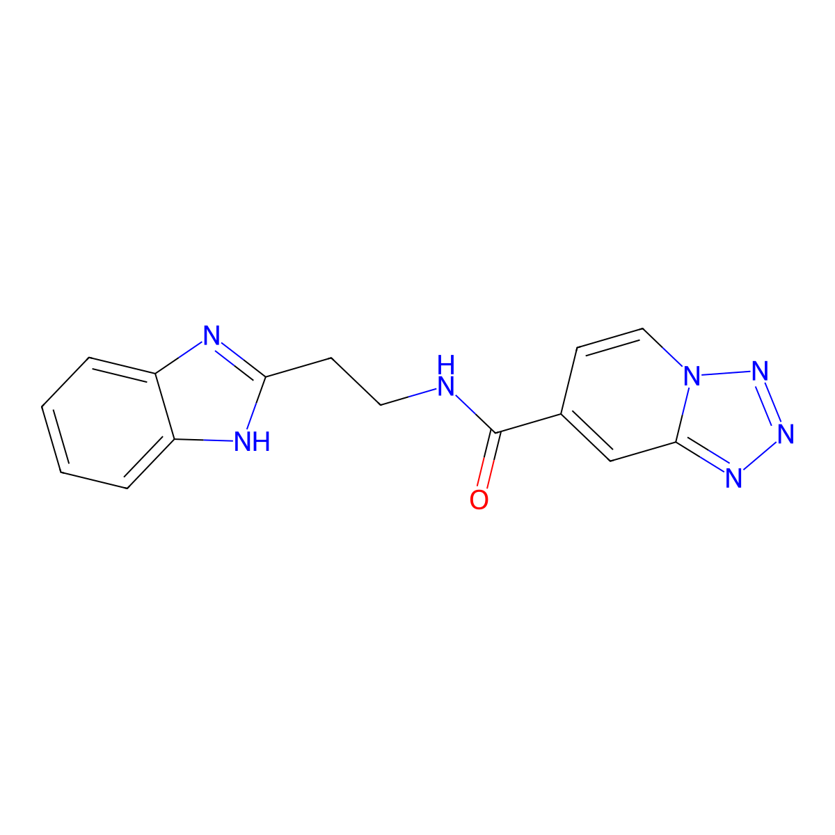 N-[2-(1H-benzimidazol-2-yl)ethyl]tetrazolo[1,5-a]pyridine-7-carboxamide molecular structure, CAS 1574302-83-2