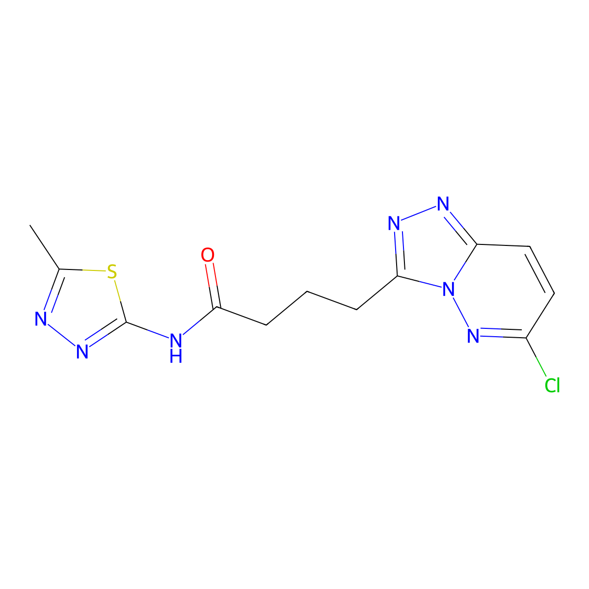 C12H12ClN7OS molecular structure, CAS 1574303-00-6
