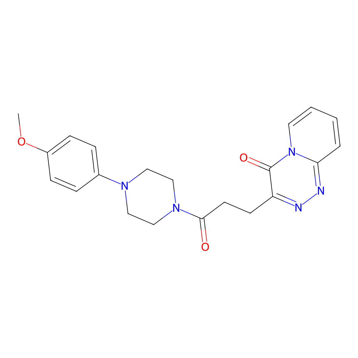 3-{3-[4-(4-methoxyphenyl)piperazin-1-yl]-3-oxopropyl}-4H-pyrido[2,1-c][1,2,4]triazin-4-one molecular structure, CAS 1574303-38-0