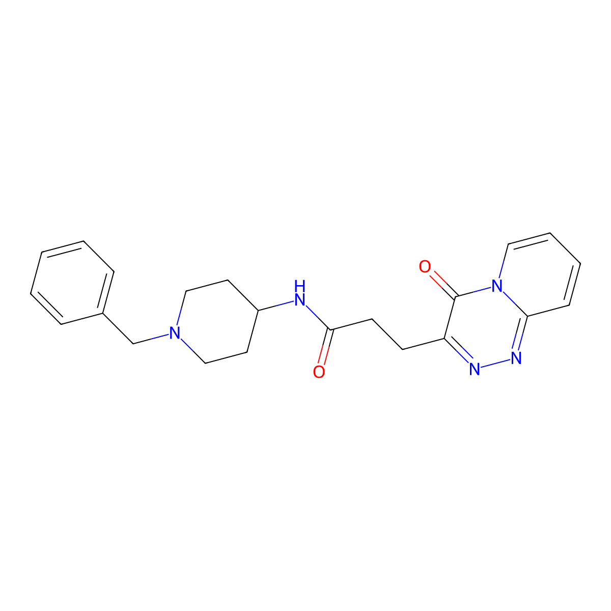 N-(1-benzyl-4-piperidyl)-3-(4-oxo-4H-pyrido[2,1-c][1,2,4]triazin-3-yl)propanamide molecular structure, CAS 1574304-12-3