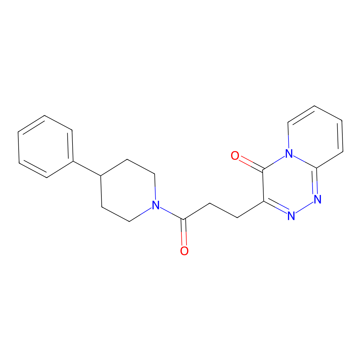 3-[3-oxo-3-(4-phenylpiperidino)propyl]-4H-pyrido[2,1-c][1,2,4]triazin-4-one molecular structure, CAS 1574307-19-9