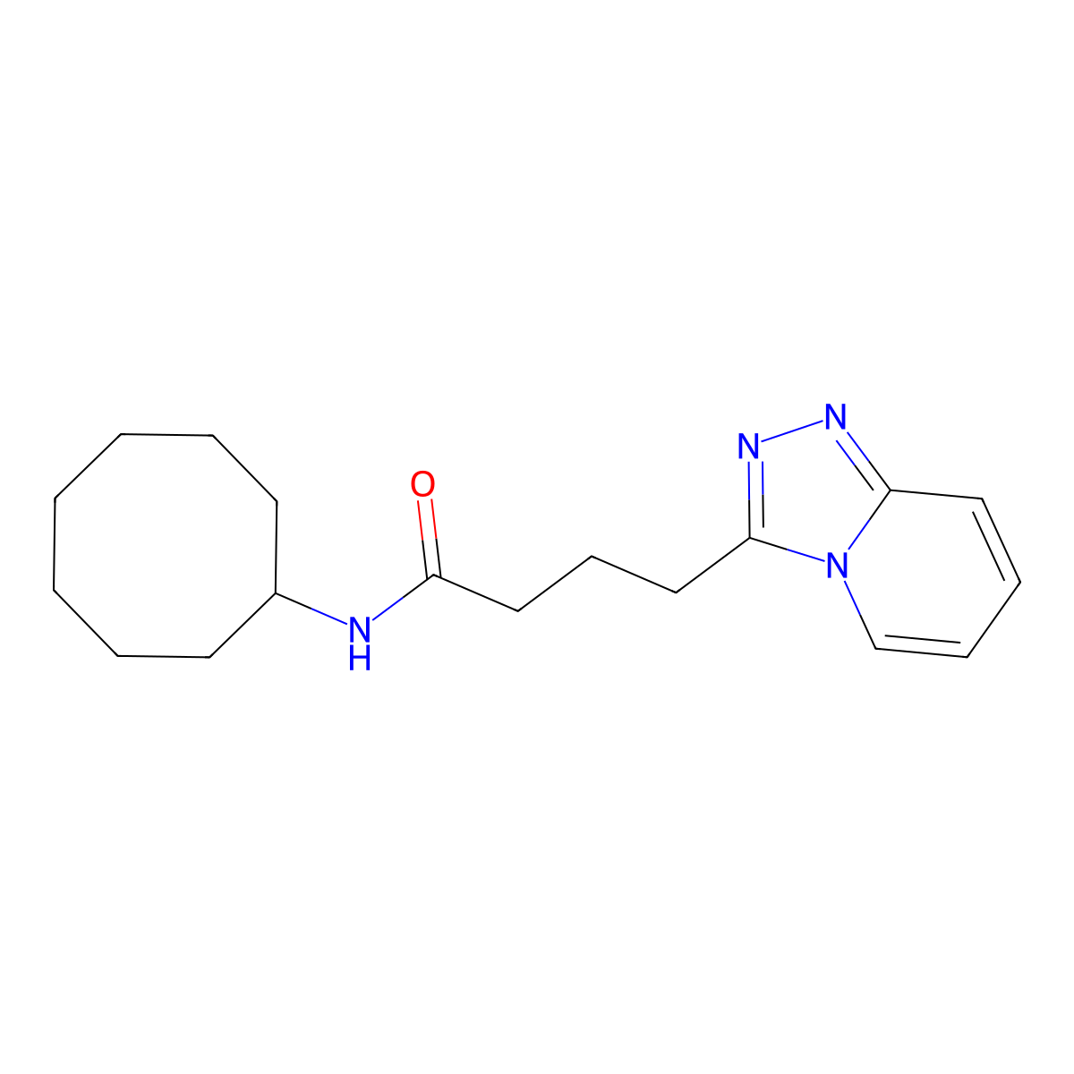 N-cyclooctyl-4-([1,2,4]triazolo[4,3-a]pyridin-3-yl)butanamide molecular structure, CAS 1574307-52-0