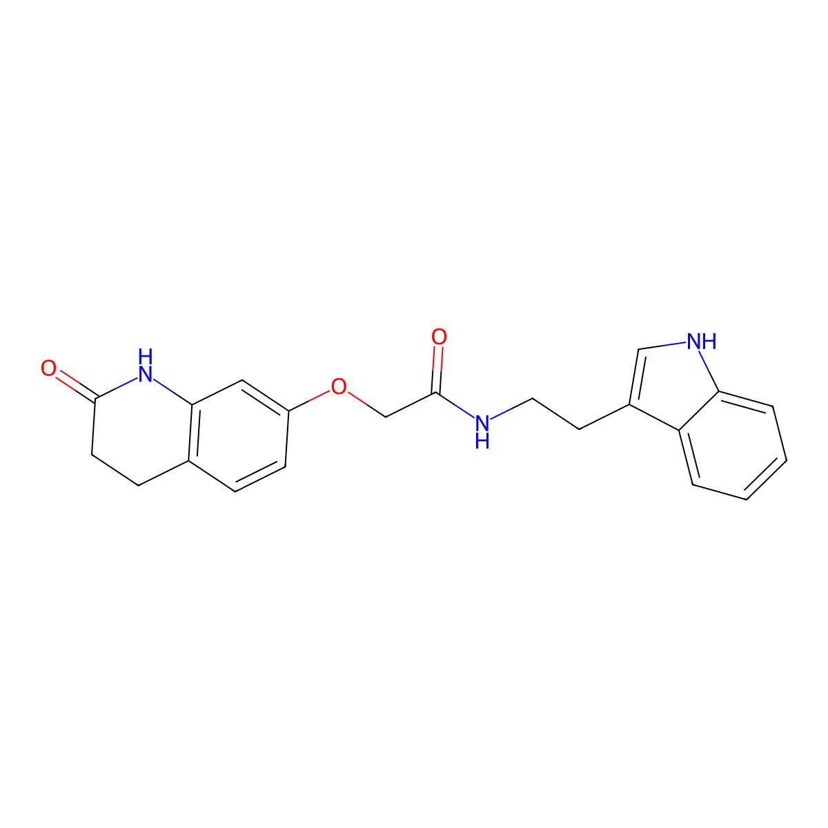 2-[(2-hydroxy-3,4-dihydroquinolin-7-yl)oxy]-N-[2-(1H-indol-3-yl)ethyl]acetamide molecular structure, CAS 1574308-52-3