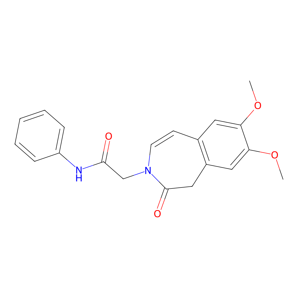 2-(7,8-dimethoxy-2-oxo-1,2-dihydro-3H-3-benzazepin-3-yl)-N-phenylacetamide molecular structure, CAS 1574308-54-5