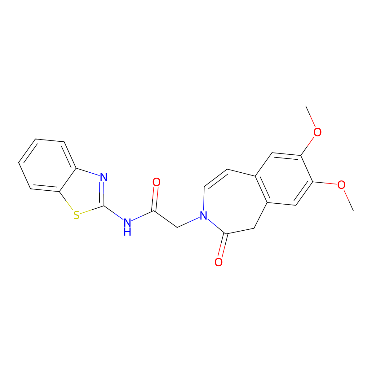 N-[(2E)-1,3-benzothiazol-2(3H)-ylidene]-2-(7,8-dimethoxy-2-oxo-1,2-dihydro-3H-3-benzazepin-3-yl)acetamide molecular structure, CAS 1574309-08-2