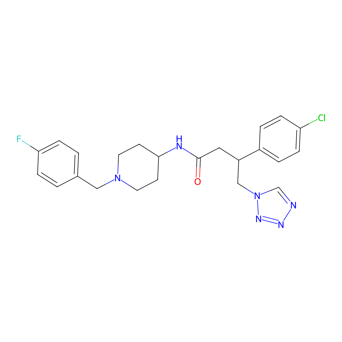 C23H26ClFN6O molecular structure, CAS 1574317-45-5