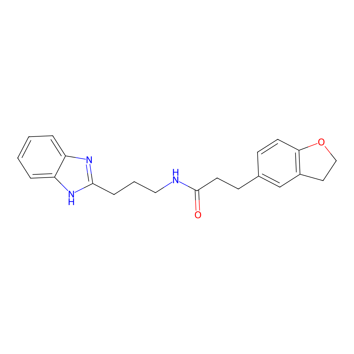 N-[3-(1H-benzimidazol-2-yl)propyl]-3-(2,3-dihydro-1-benzofuran-5-yl)propanamide molecular structure, CAS 1574318-32-3