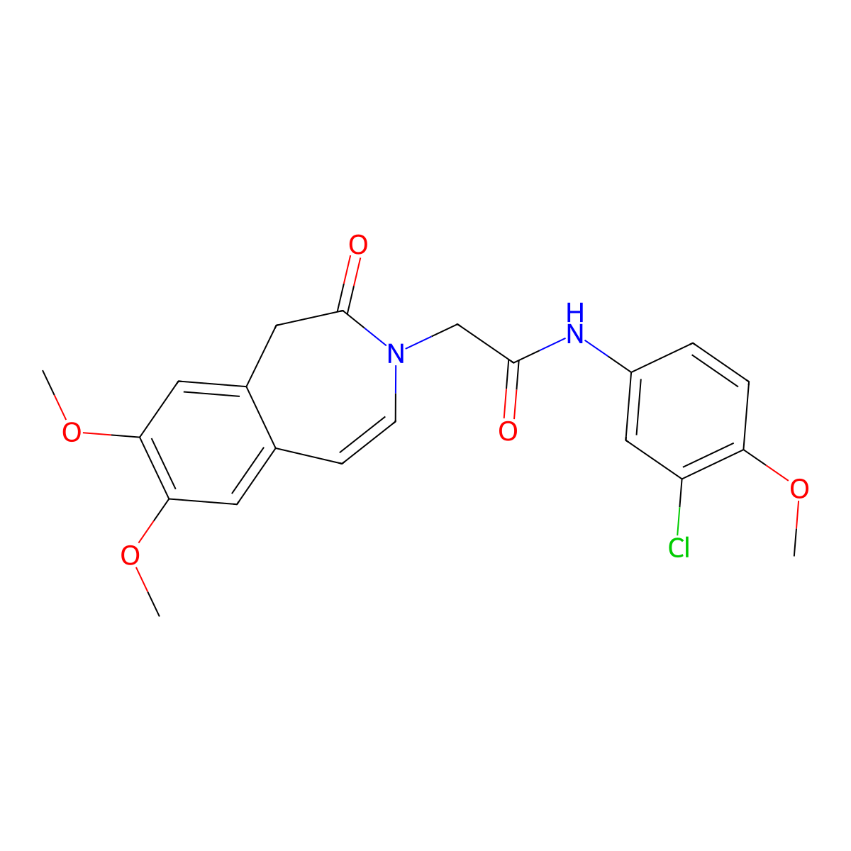 N-(3-chloro-4-methoxyphenyl)-2-(7,8-dimethoxy-2-oxo-1,2-dihydro-3H-3-benzazepin-3-yl)acetamide molecular structure, CAS 1574318-90-3