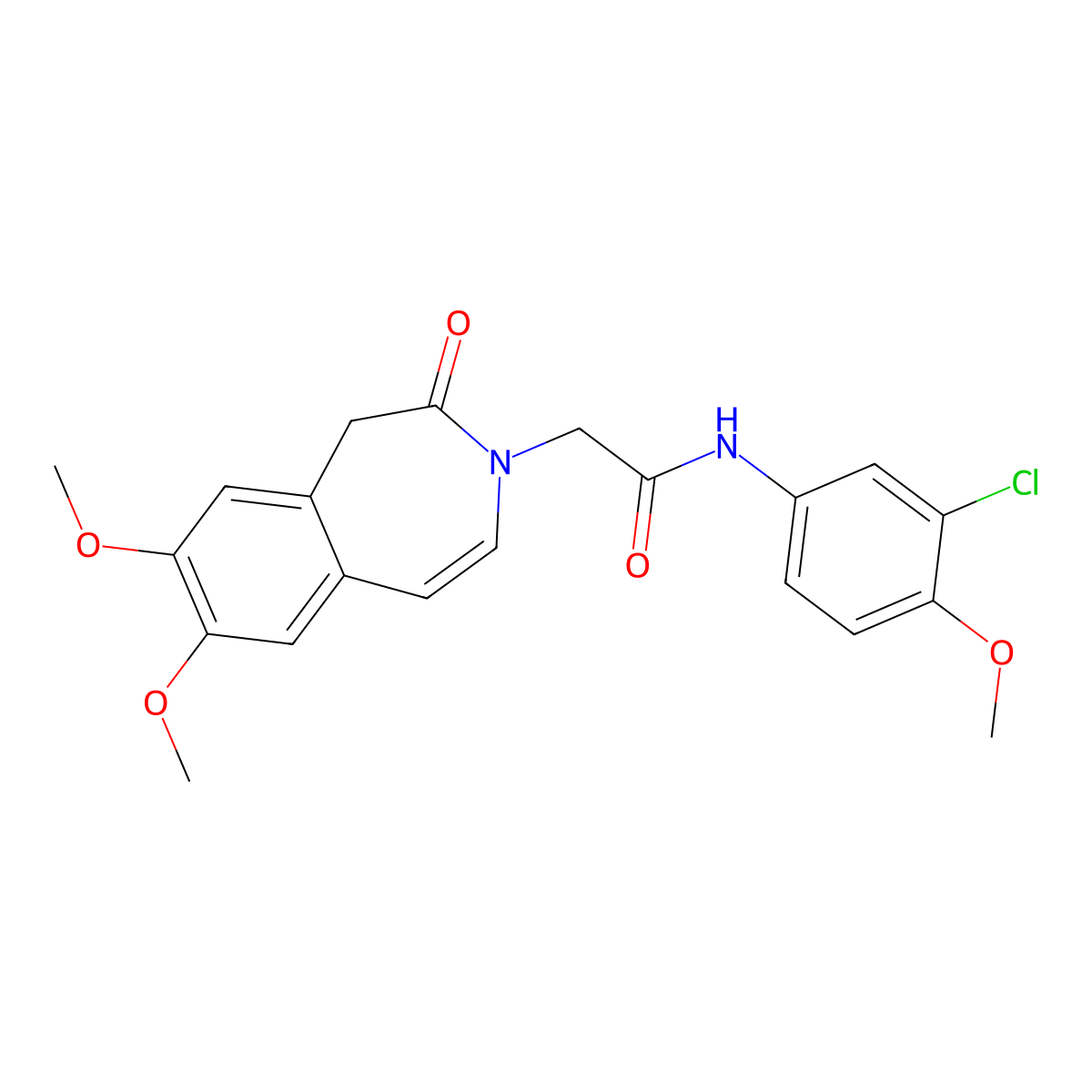 N-(3-chloro-4-methoxyphenyl)-2-(7,8-dimethoxy-2-oxo-1,2-dihydro-3H-3-benzazepin-3-yl)acetamide molecular structure, CAS 1574318-90-3
