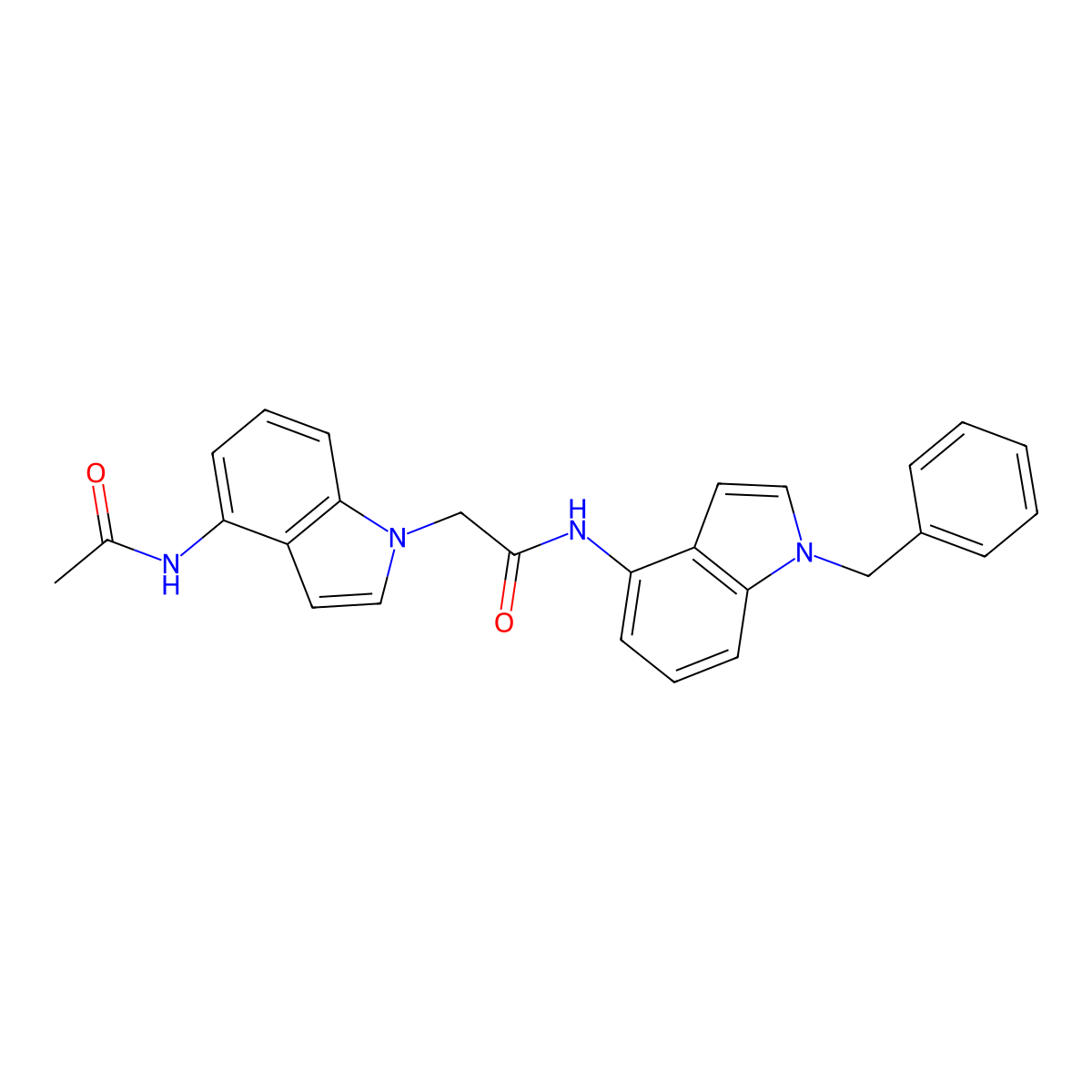 2-[4-(acetylamino)-1H-indol-1-yl]-N-(1-benzyl-1H-indol-4-yl)acetamide molecular structure, CAS 1574319-52-0