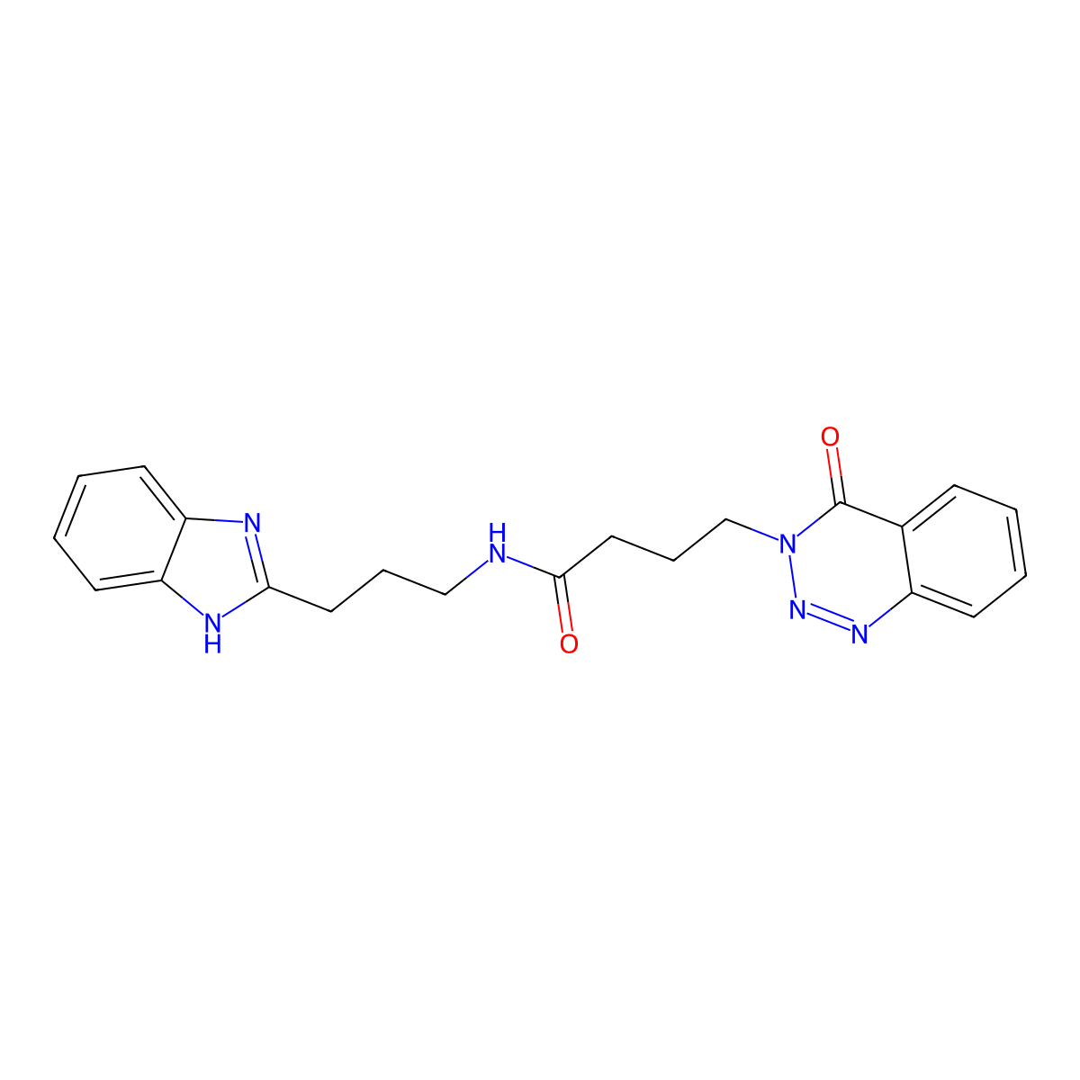 N-[3-(1H-benzimidazol-2-yl)propyl]-4-(4-oxo-1,2,3-benzotriazin-3(4H)-yl)butanamide molecular structure, CAS 1574320-03-8