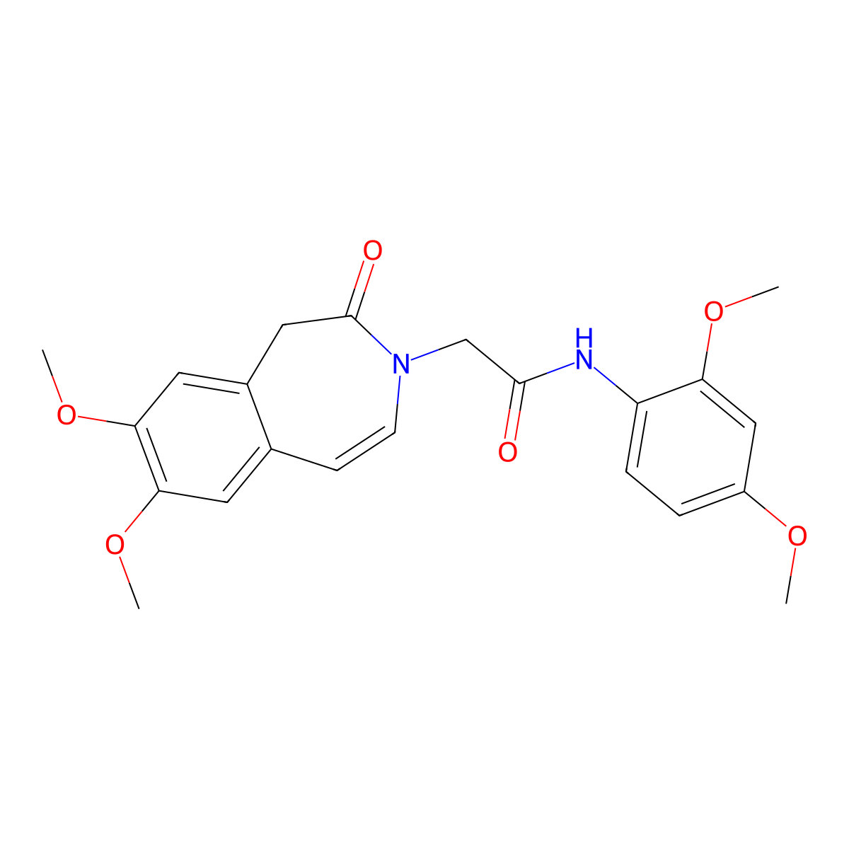 2-(7,8-dimethoxy-2-oxo-1,2-dihydro-3H-3-benzazepin-3-yl)-N-(2,4-dimethoxyphenyl)acetamide molecular structure, CAS 1574320-73-2