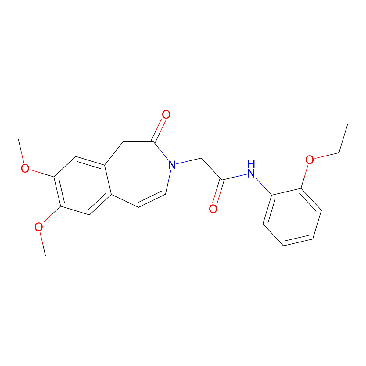 2-(7,8-dimethoxy-2-oxo-1,2-dihydro-3H-3-benzazepin-3-yl)-N-(2-ethoxyphenyl)acetamide molecular structure, CAS 1574325-16-8