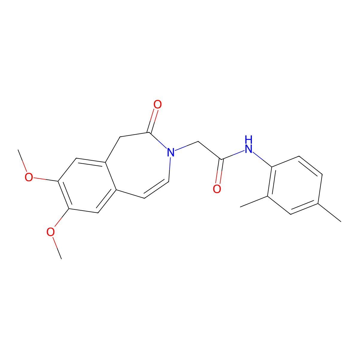 2-(7,8-dimethoxy-2-oxo-1,2-dihydro-3H-3-benzazepin-3-yl)-N-(2,4-dimethylphenyl)acetamide molecular structure, CAS 1574325-32-8