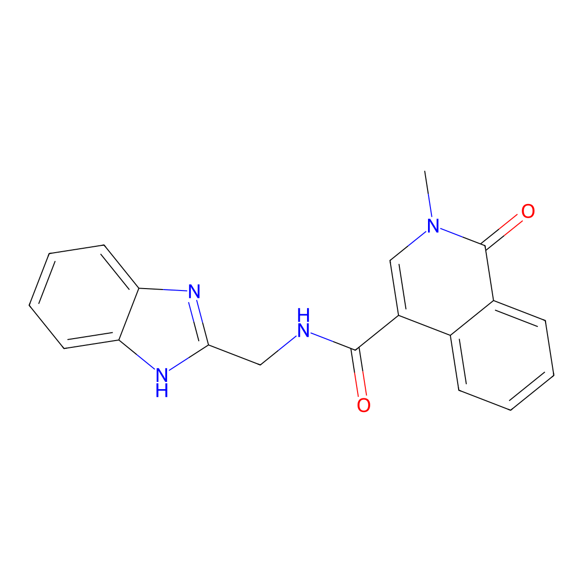 N-(1H-1,3-benzimidazol-2-ylmethyl)-2-methyl-1-oxo-1,2-dihydro-4-isoquinolinecarboxamide molecular structure, CAS 1574325-35-1