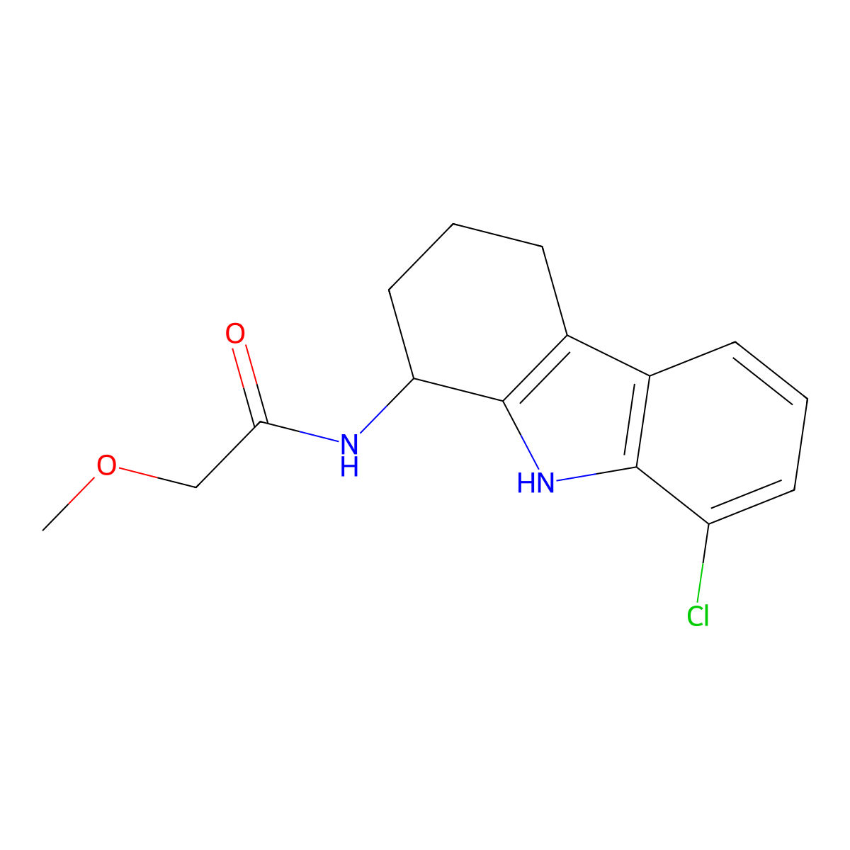 N-(8-chloro-2,3,4,9-tetrahydro-1H-carbazol-1-yl)-2-methoxyacetamide molecular structure, CAS 1574325-78-2