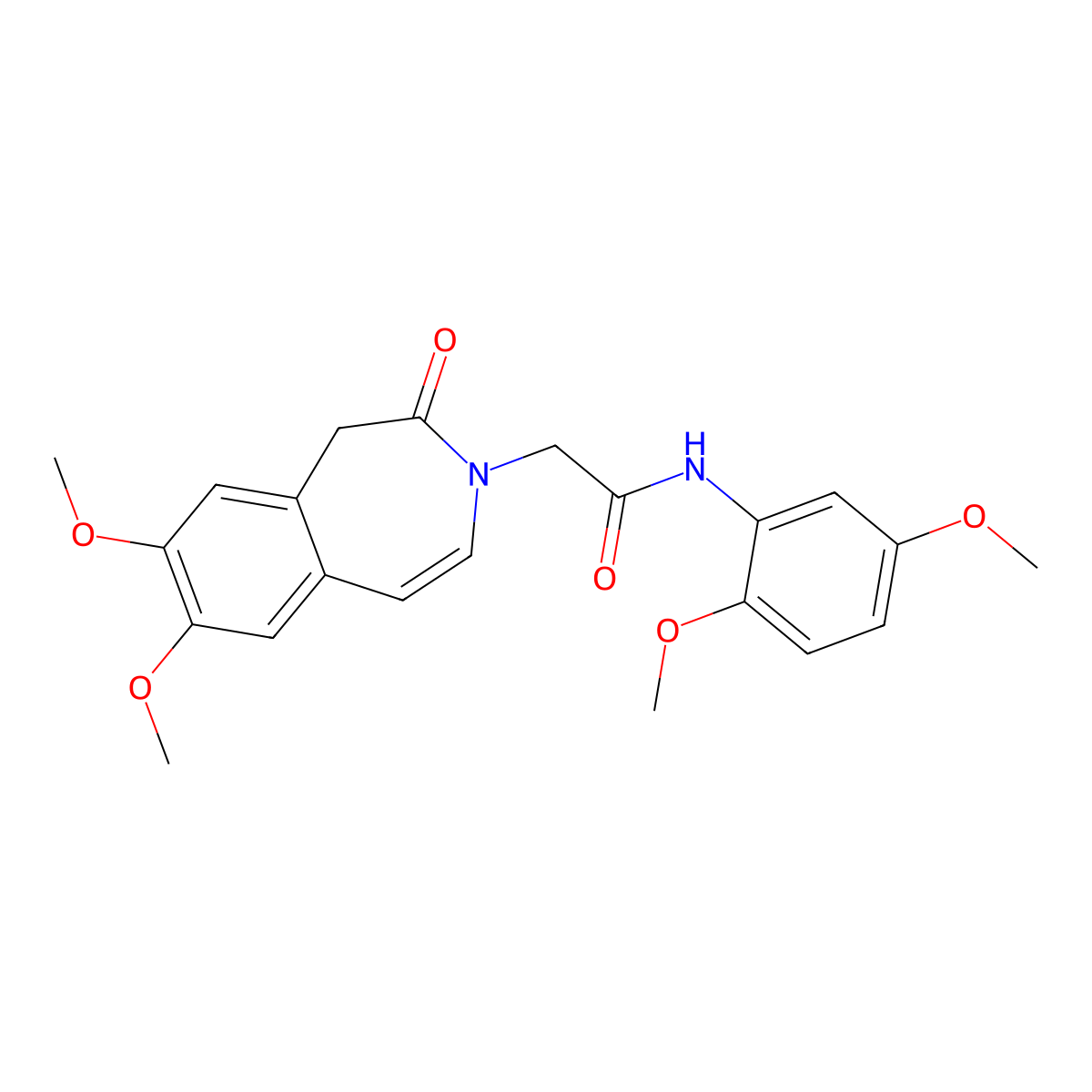 2-(7,8-dimethoxy-2-oxo-1,2-dihydro-3H-3-benzazepin-3-yl)-N-(2,5-dimethoxyphenyl)acetamide molecular structure, CAS 1574327-31-3