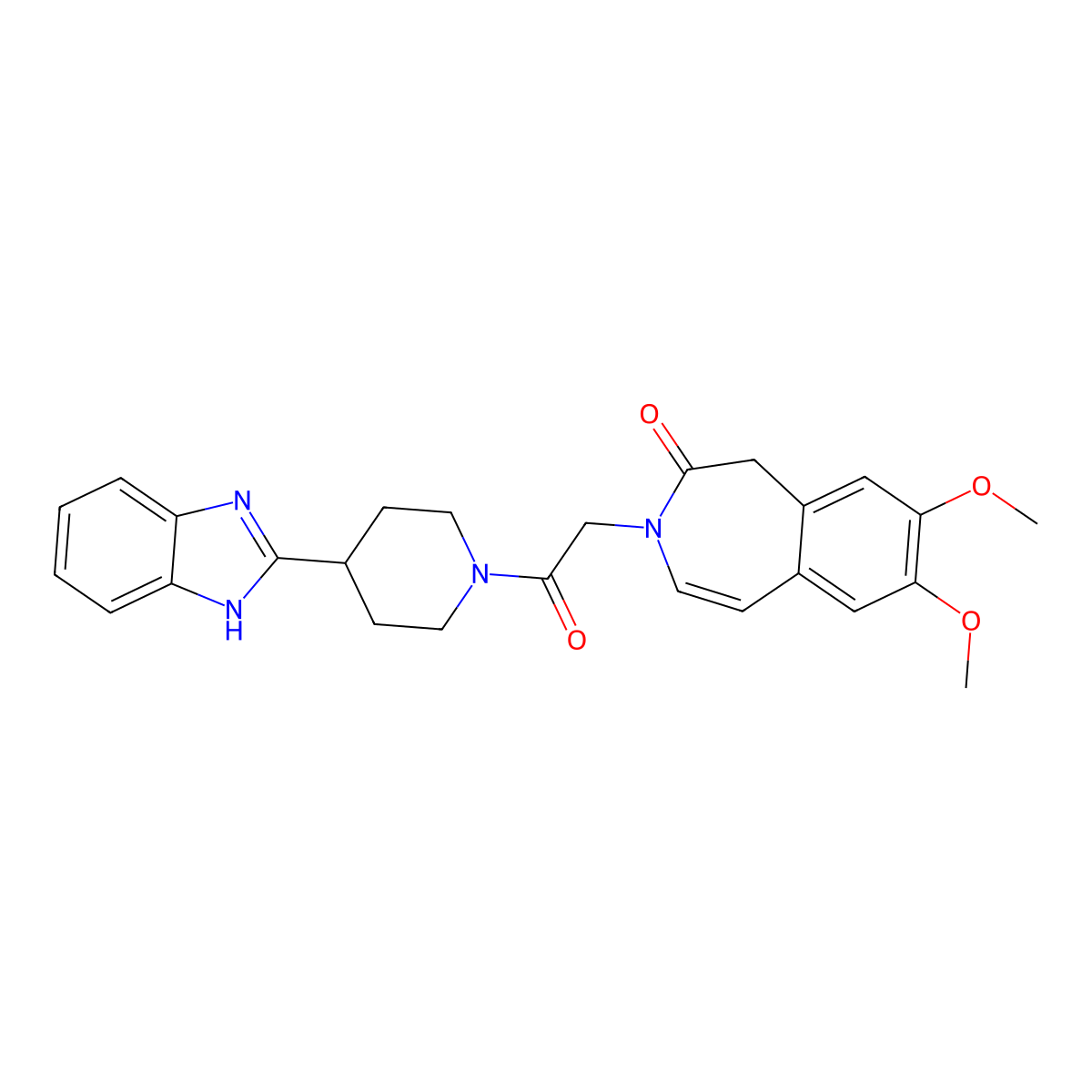 3-{2-[4-(1H-benzimidazol-2-yl)piperidin-1-yl]-2-oxoethyl}-7,8-dimethoxy-1,3-dihydro-2H-3-benzazepin-2-one molecular structure, CAS 1574327-78-8