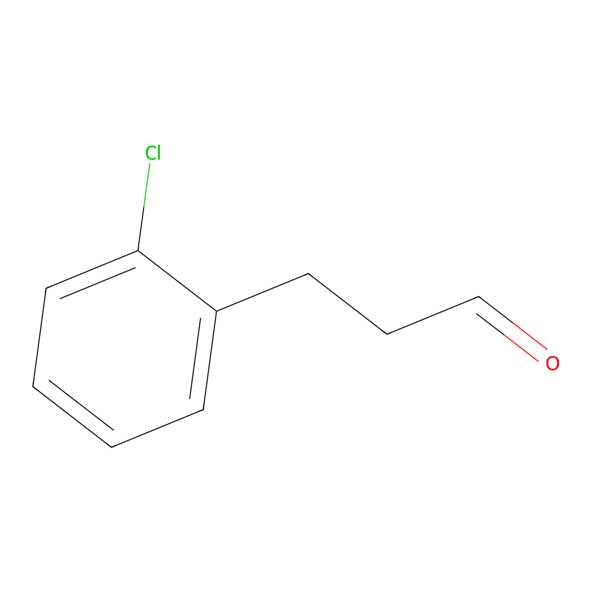 3-(2-Chlorophenyl)propanal molecular structure, CAS 157433-36-8