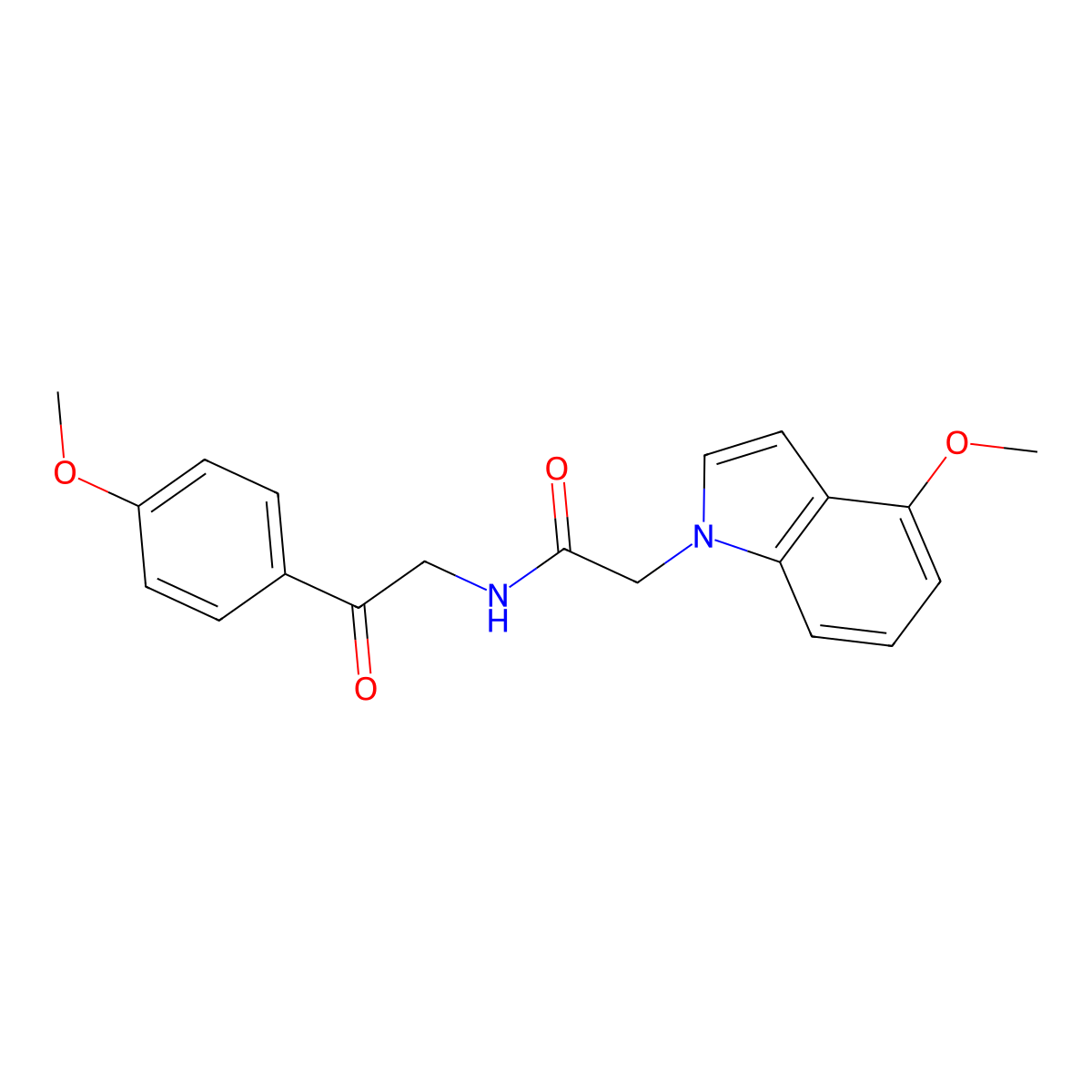 2-(4-methoxy-1H-indol-1-yl)-N-[2-(4-methoxyphenyl)-2-oxoethyl]acetamide molecular structure, CAS 1574335-80-0