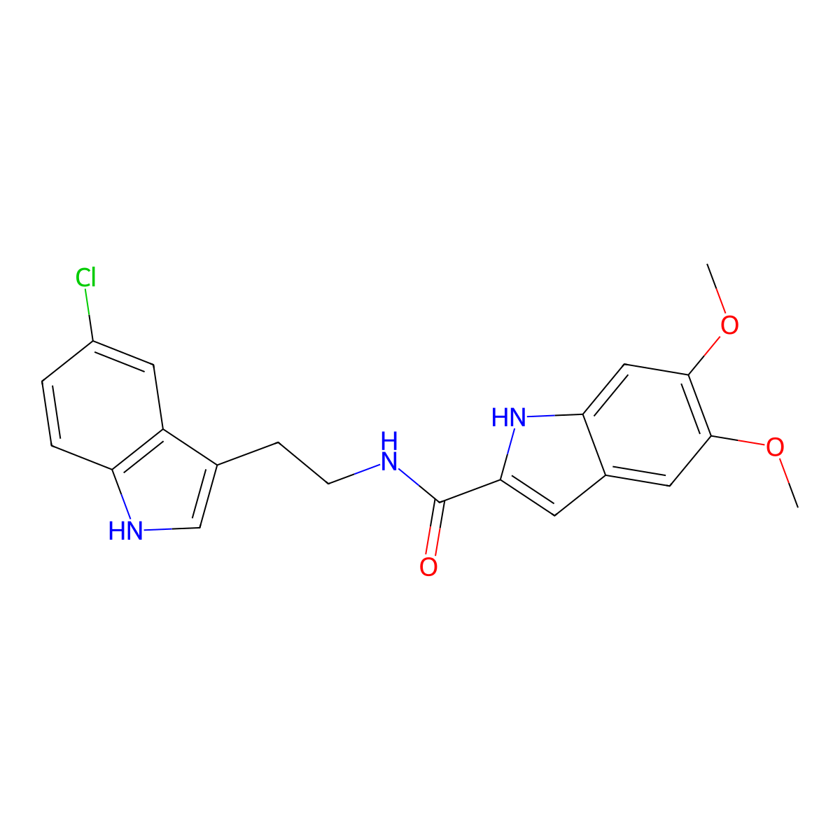 N-[2-(5-chloro-1H-indol-3-yl)ethyl]-5,6-dimethoxy-1H-indole-2-carboxamide molecular structure, CAS 1574336-82-5