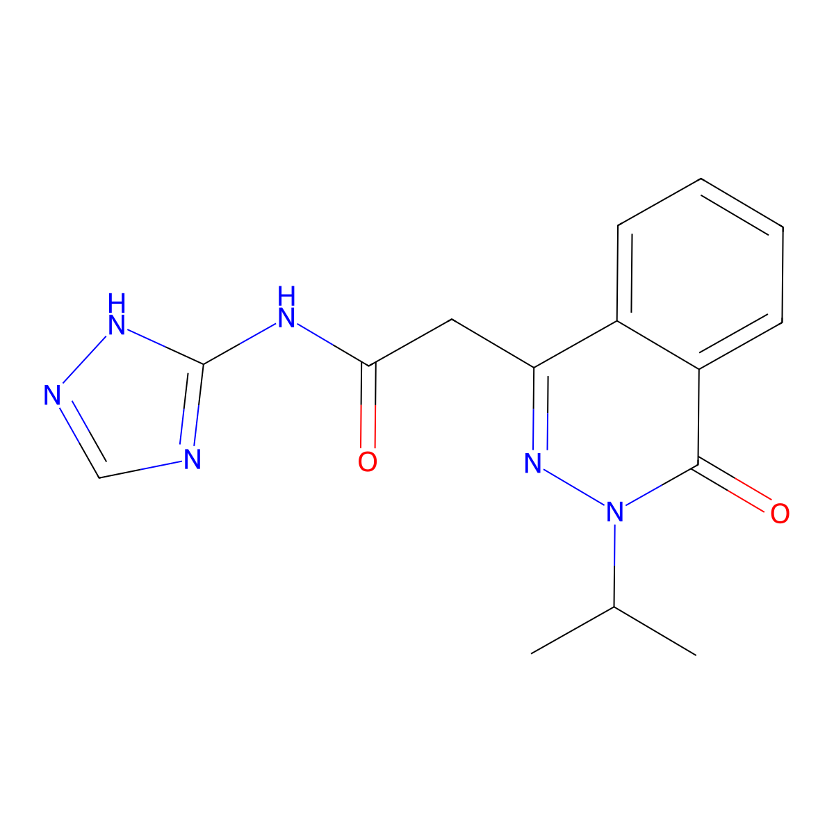 2-[4-oxo-3-(propan-2-yl)-3,4-dihydrophthalazin-1-yl]-N-(4H-1,2,4-triazol-3-yl)acetamide molecular structure, CAS 1574337-02-2