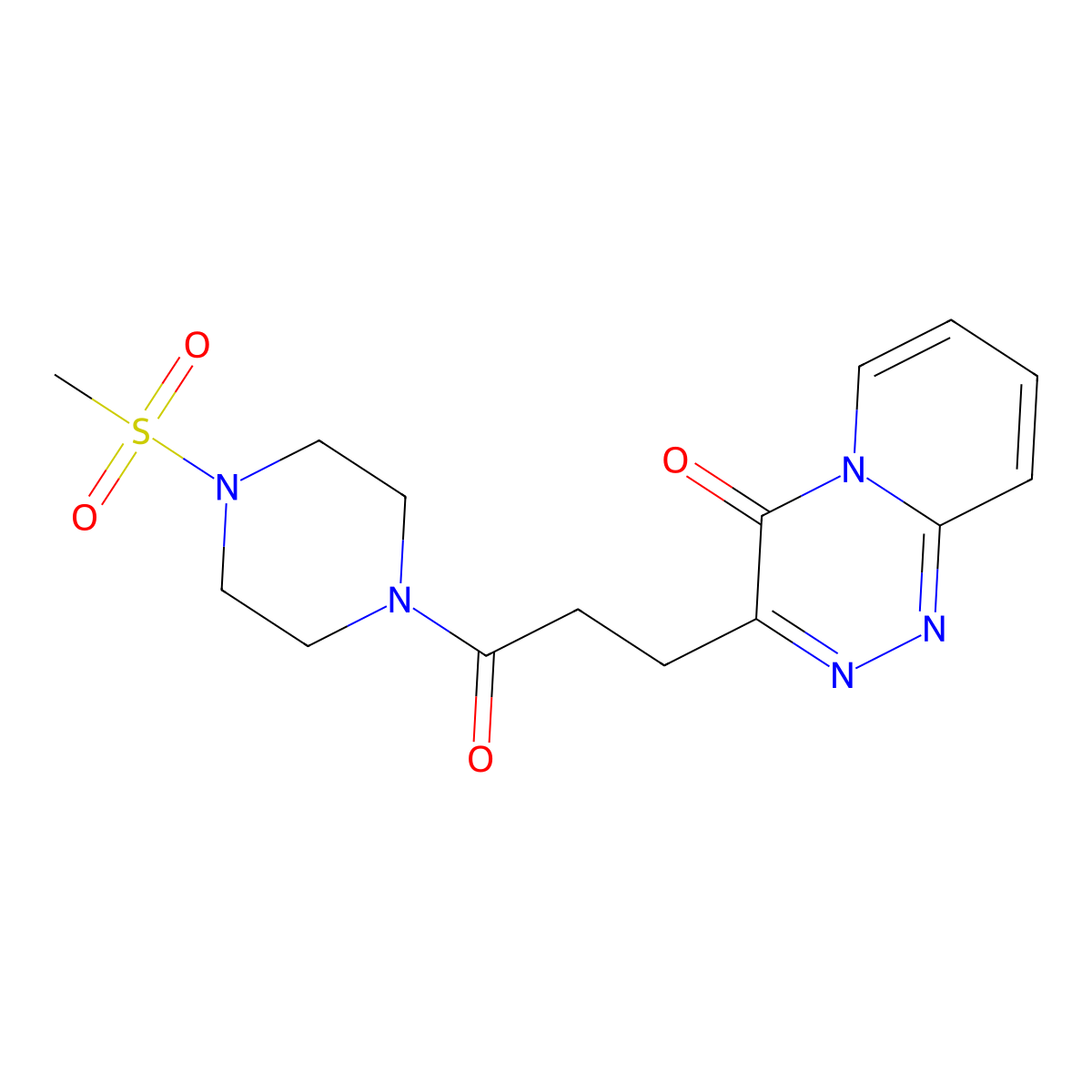 3-{3-[4-(methylsulfonyl)piperazino]-3-oxopropyl}-4H-pyrido[2,1-c][1,2,4]triazin-4-one molecular structure, CAS 1574338-59-2
