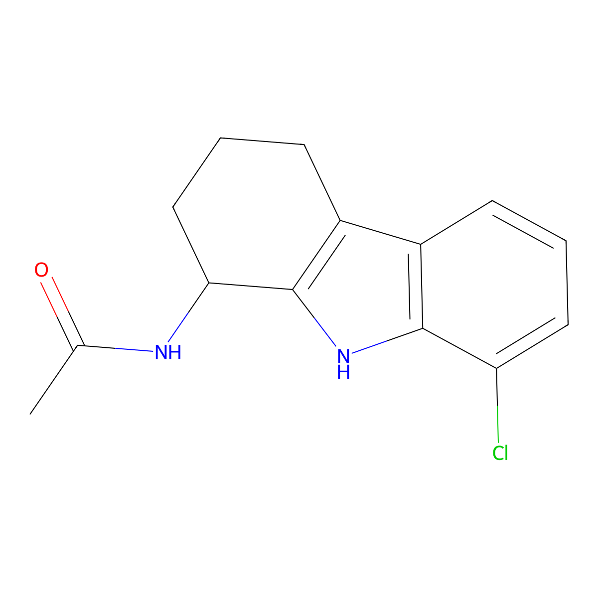 N-(8-chloro-2,3,4,9-tetrahydro-1H-carbazol-1-yl)acetamide molecular structure, CAS 1574338-70-7